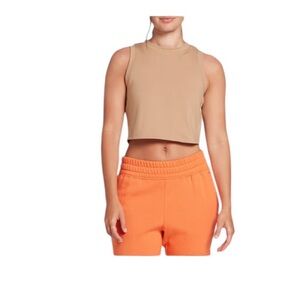 Womens DSG Twitch+Allison active tan crop top size large light and soft material